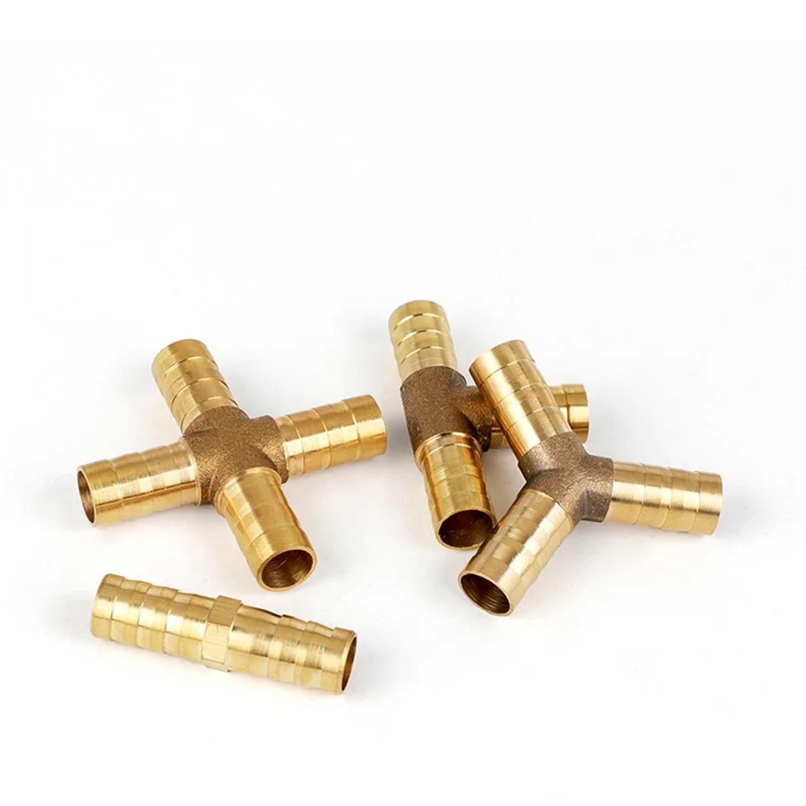 Raccordo a T dritto in ottone, 10 mm, 19 mm, connettore per tubo in rame (Tee 10 pezzi)