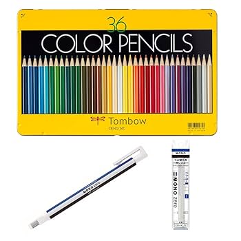 Amazon | トンボ鉛筆 色鉛筆 NQ 36色 CB-NQ36C 1個+ 消しゴム