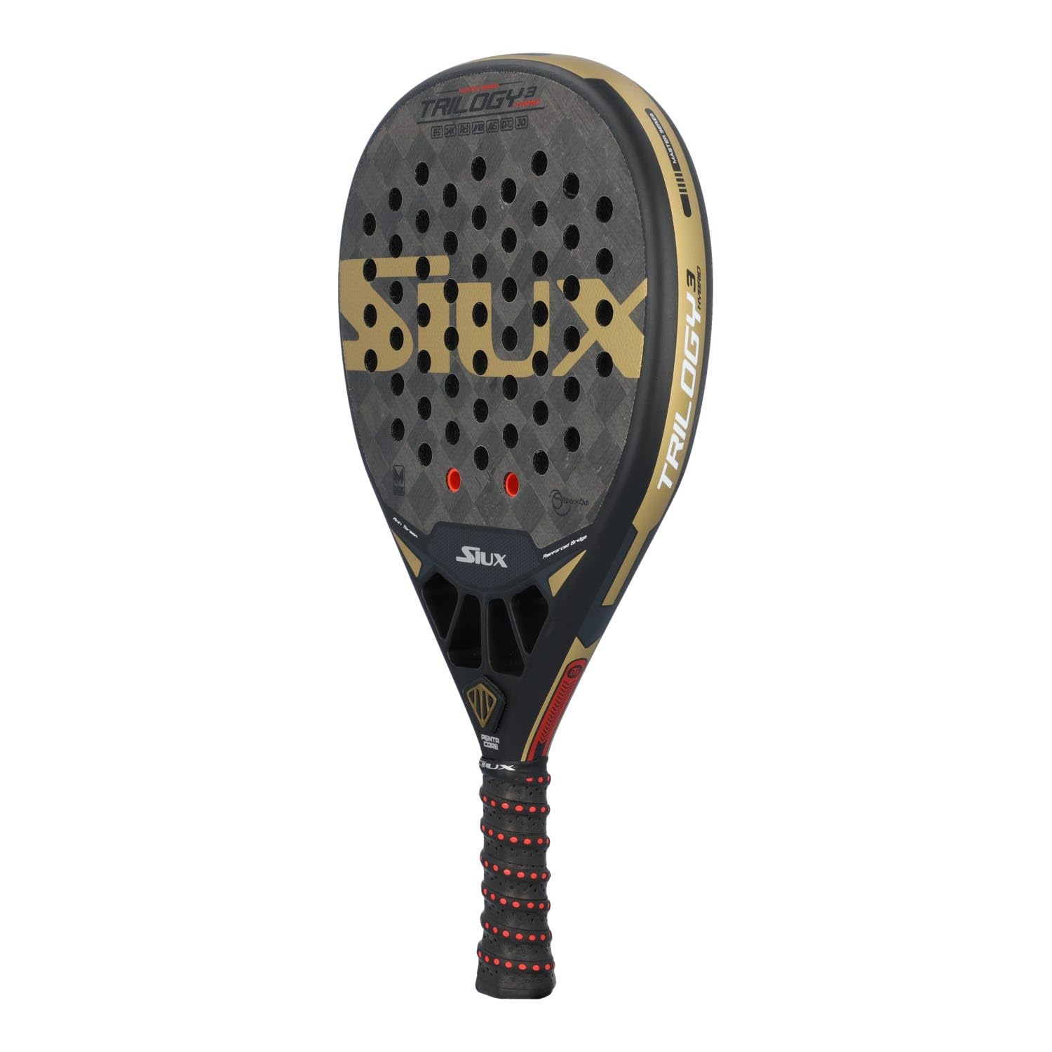 Siux Trilogy 3 Hybrid Padel Racket, Black/Gold: Buy Online at Best