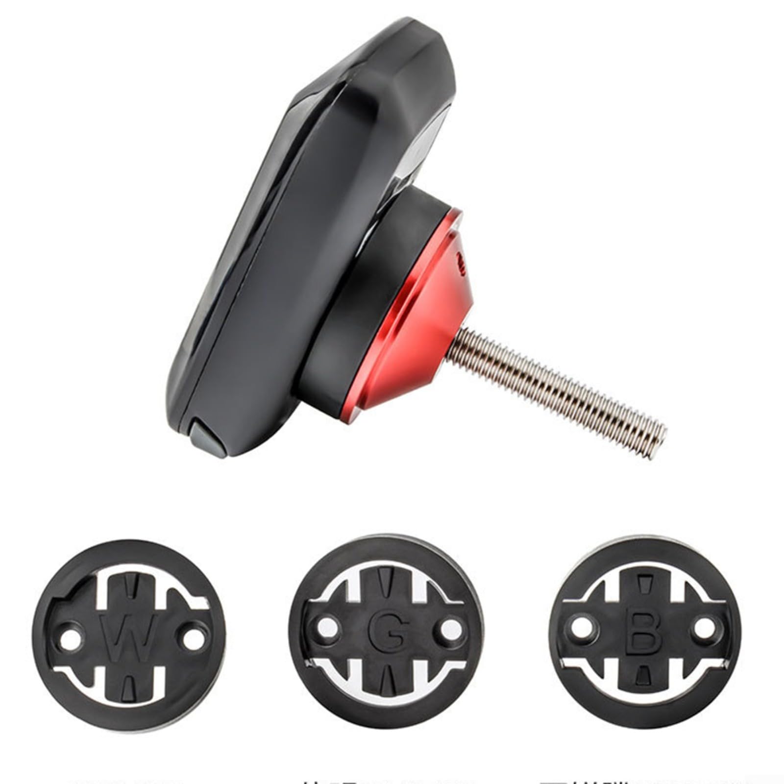 Kit de inserción de soporte de montaje de cronómetro de bicicleta para Garmin para Wahoo para Bryton Material ABS acabado negro engranaje para ciclistas al aire libre (G)
