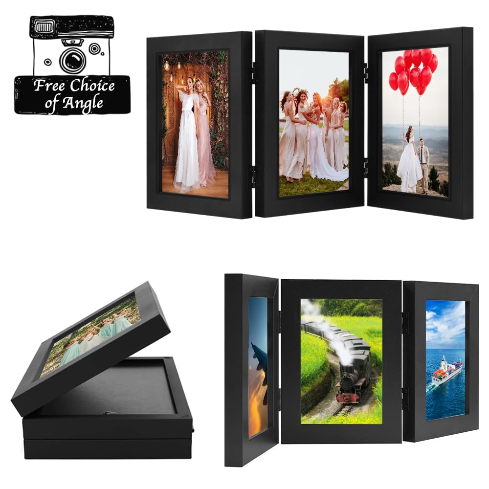Lot De 3 Cadres Photo Acrylique Magnétiques Double Face 13x18 Cm - Transparents Pour Réfrigérateur Et Bureau