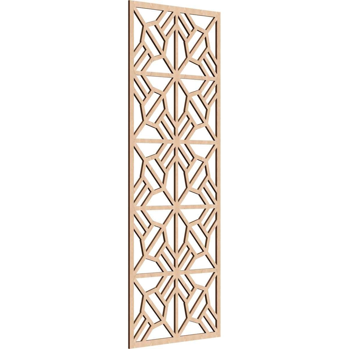 29 3/8"W x 74 3/8"H x 3/8"T Auburn Decorative Fretwork Wood Wall Panels, Red Oak
