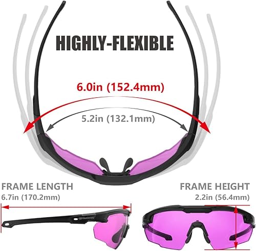 Miniatura 7 de HTS HUNTERSKY Gafas de tiro tácticas balísticas ANSI Z87+UV400 gafas protectoras