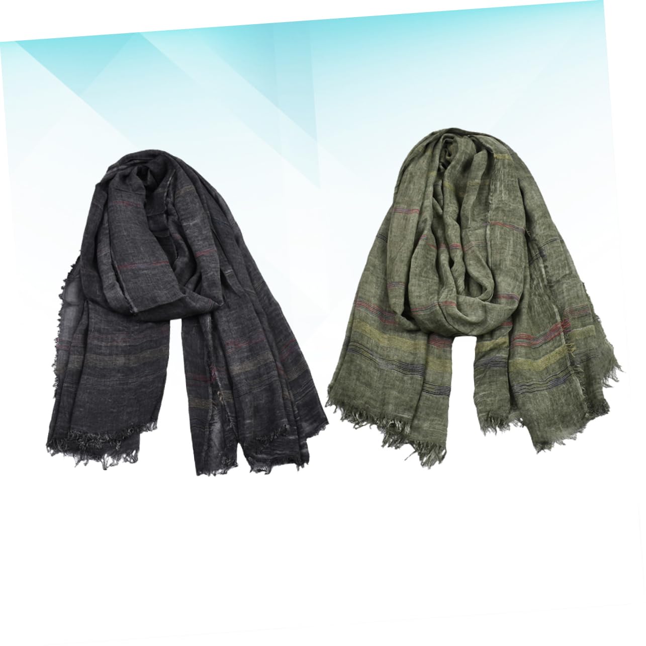 2 Pezzi Sciarpa Antivento Scialli Estivi Per Le Donne Visiera Completa Scialle Da Donna Sciarpa Da Uomo Sciarpa Estiva Rebozos Para Mujer Sciarpe Per Le Donne Collo Sicurezza