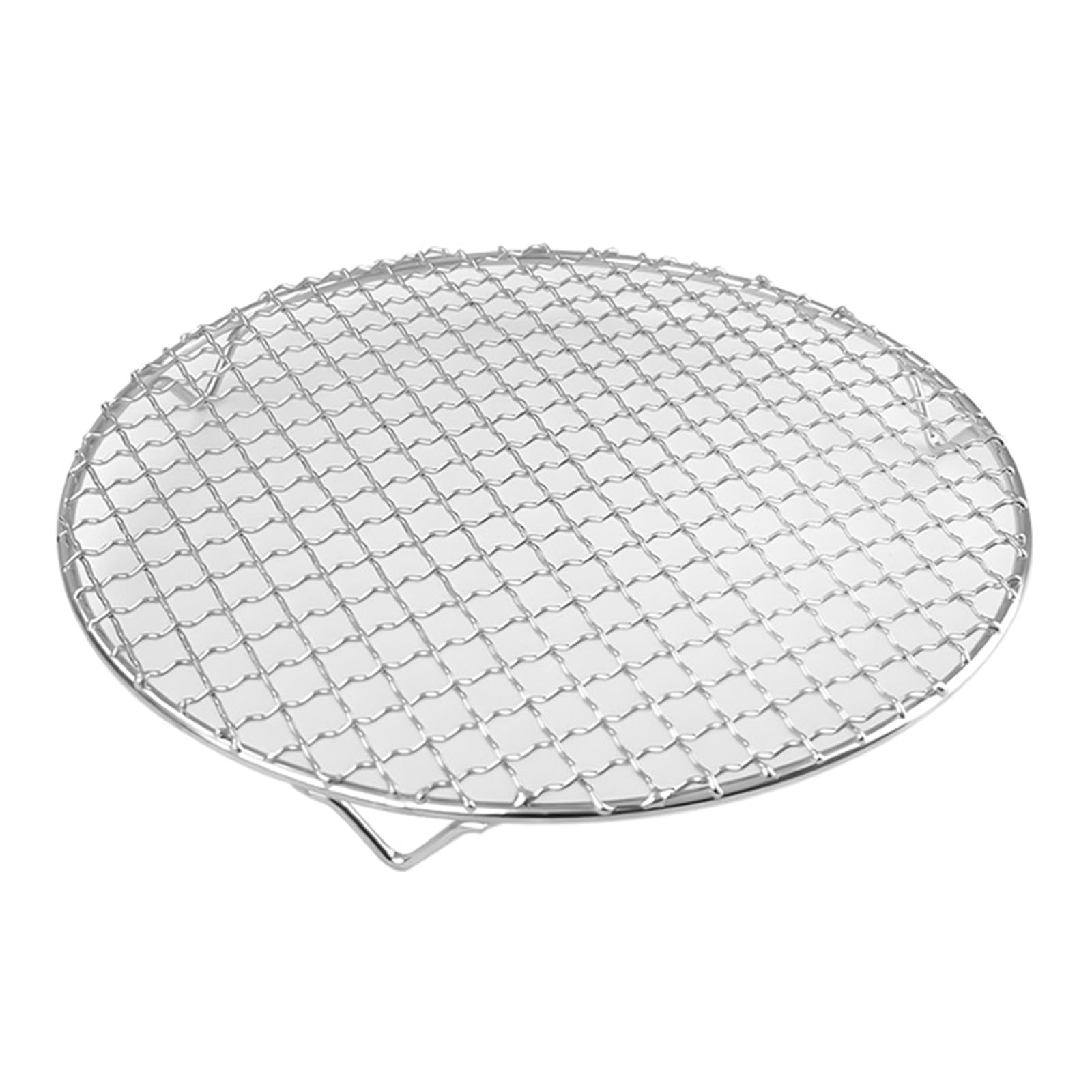 Woedpez Round Cooking Rack Stainless Steel Crossing Wire Barbecue Grill Net with 28mm Legs for Baking Steaming BBQ Stainless Steel Grill Grate with Legs