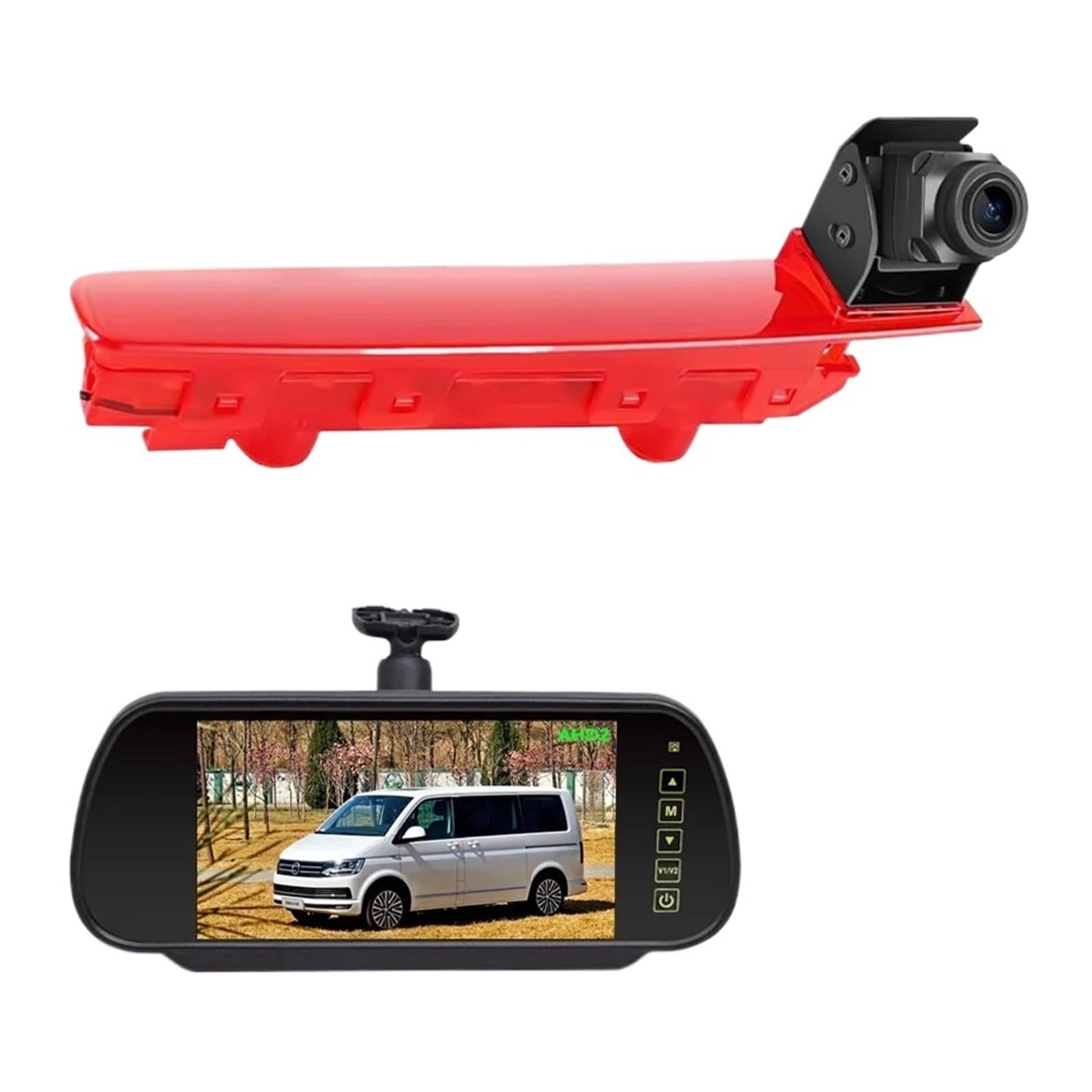 Kamera Cofania AHD 1080P Z Trzecim Światłem Hamowania I Zestawem Monitora Lustrzanego Stabilna Transmisja SygnałU(Cam Monitor Bracket)