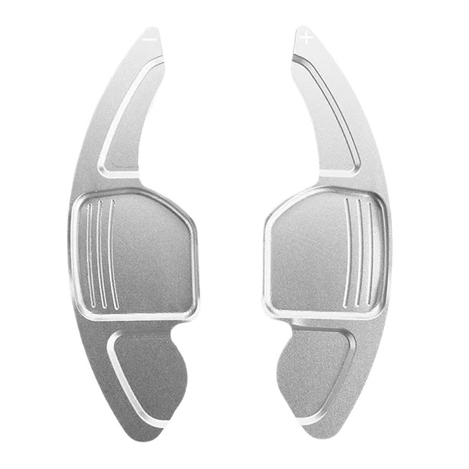 YAKISA Paddles Shift for A3 S3 8V for A4 S4 for A5 S5 B8.5 for A6 S6 for A7 S7 C7 for Q5 for Q7 Aluminum Steering Wheel Paddle Shifter Extension Paddle Shifter(for Type B Silver)