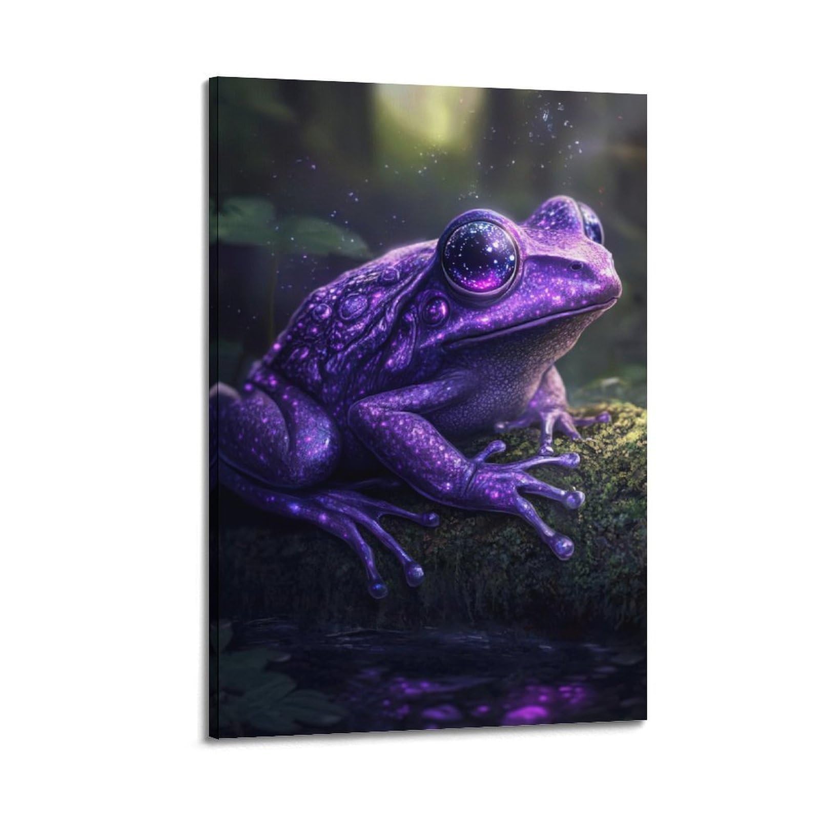 HUIYHB Animal Artwork Poster Purple Frog Poster Decorative Painting Canvas Wall Posters And Art Picture Print Modern Family Bedroom Decor Posters 20x30inch(50x75cm)