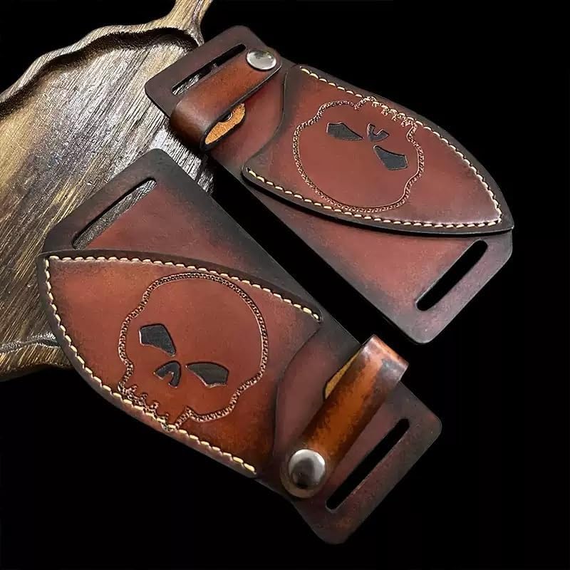 1PC Knife Sheath, Leather Protective Case for Belt with Snap Closure is Suitable for Home, Outdoor, Farm