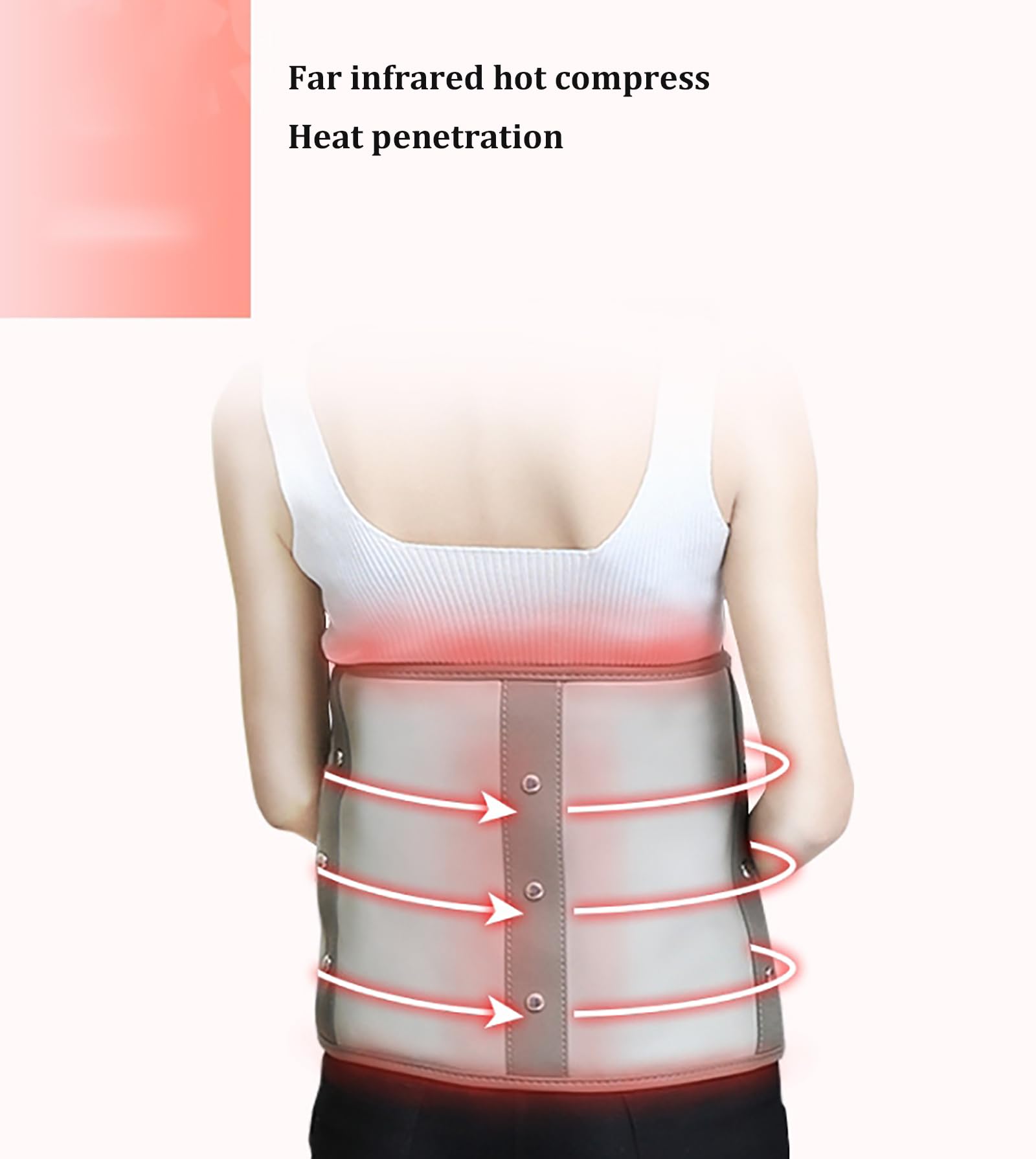McbeAn Dispositivo De Frotamiento Abdominal Bianstone, Cinturón Magnético De Compresión Caliente para Eliminar Grasa, 3 Niveles De Vibración + 3 Niveles De Calentamiento, Alivia El Dolor, Adecuado