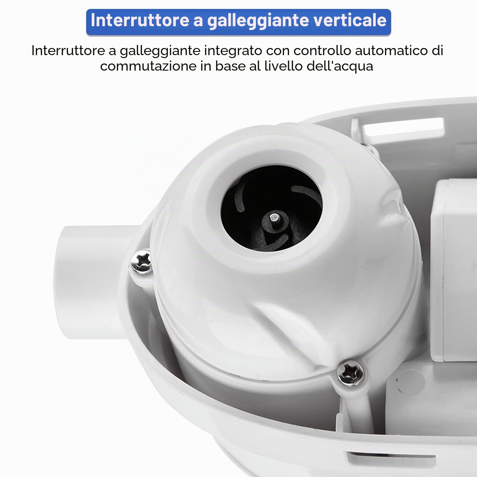 Pompa di sentina, 1100 GPH 12V Pompa Dell'acqua di Sentina Automatica, Pompa Dell'acqua di Sentina Sommergibile con Interruttore a Galleggiante e Protezione di Accensione per Barche Piscina