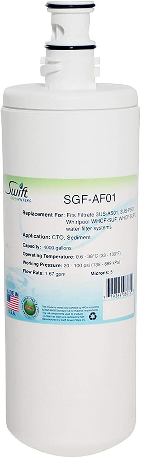 Swift Green Filters SGF-AF01 Replacement for 3M 3Us-Af01, 3Us-PS01, & Whirlpool Whcf-Suf (1 Pack)