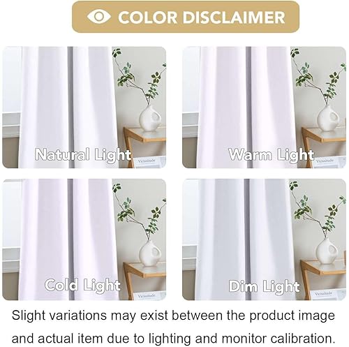 Miniatura 5 de H.VERSAILTEX Cortinas de aspecto de lino 100% opacas de 63 pulgadas de largo para dormitorio con bolsillo para cortinero, cortinas de ventana