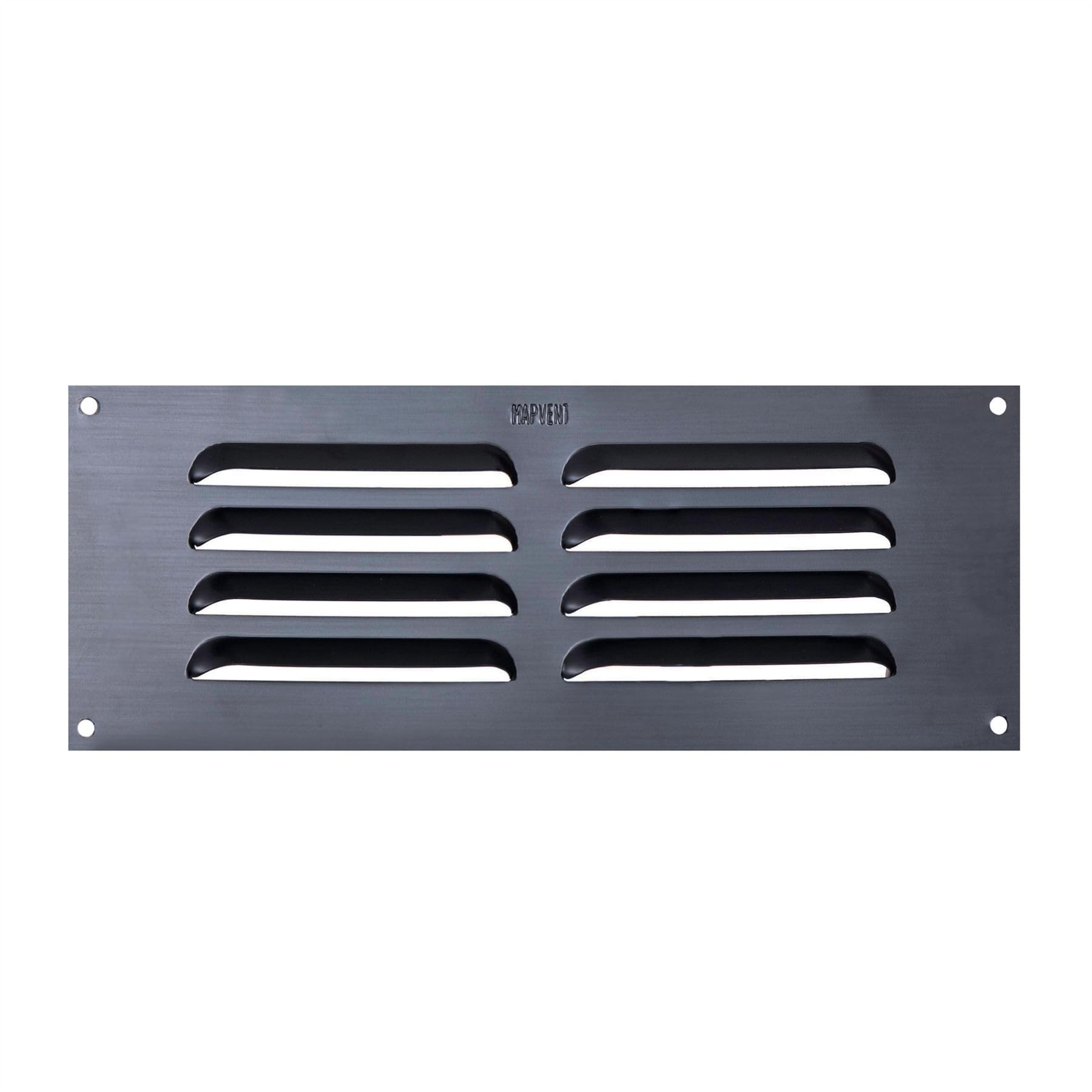 Map Metal Louvre Air Vent Cover for Openings 9 x 3" (229 x 76mm), Suitable for Venting Gas Appliances, Internal/External Walls, Anthracite