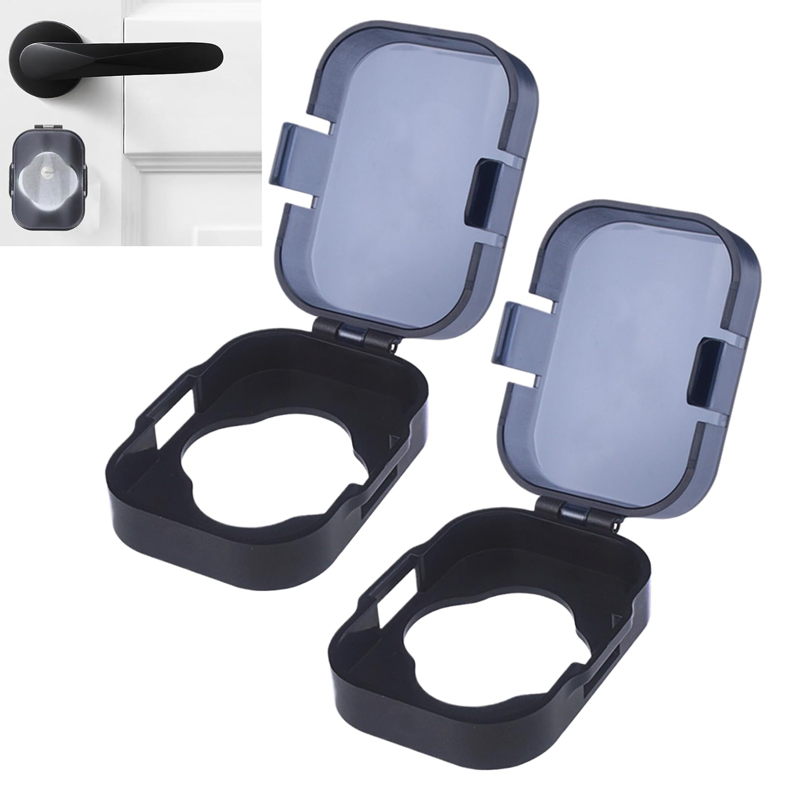 Proofing Shield - Child Safety Guard, Round Handle Lock with Latches, Reusable Protector for Cabinets, Security Supply, Universal Grip Blocking Device for Apartments