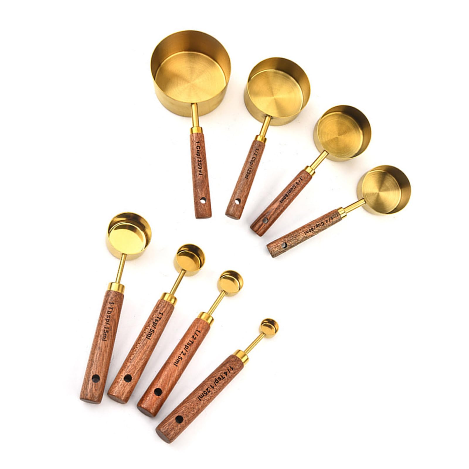 Tsophreniq 8Pcs Stainless Steels Coffee Scoops Tablespoon Small Cup Metal Spoons Kitchen Baking Cooking Measuring Scoops Small Cup Metal Spoon Tablespoon Kitchen Utensils Cooking Supplies