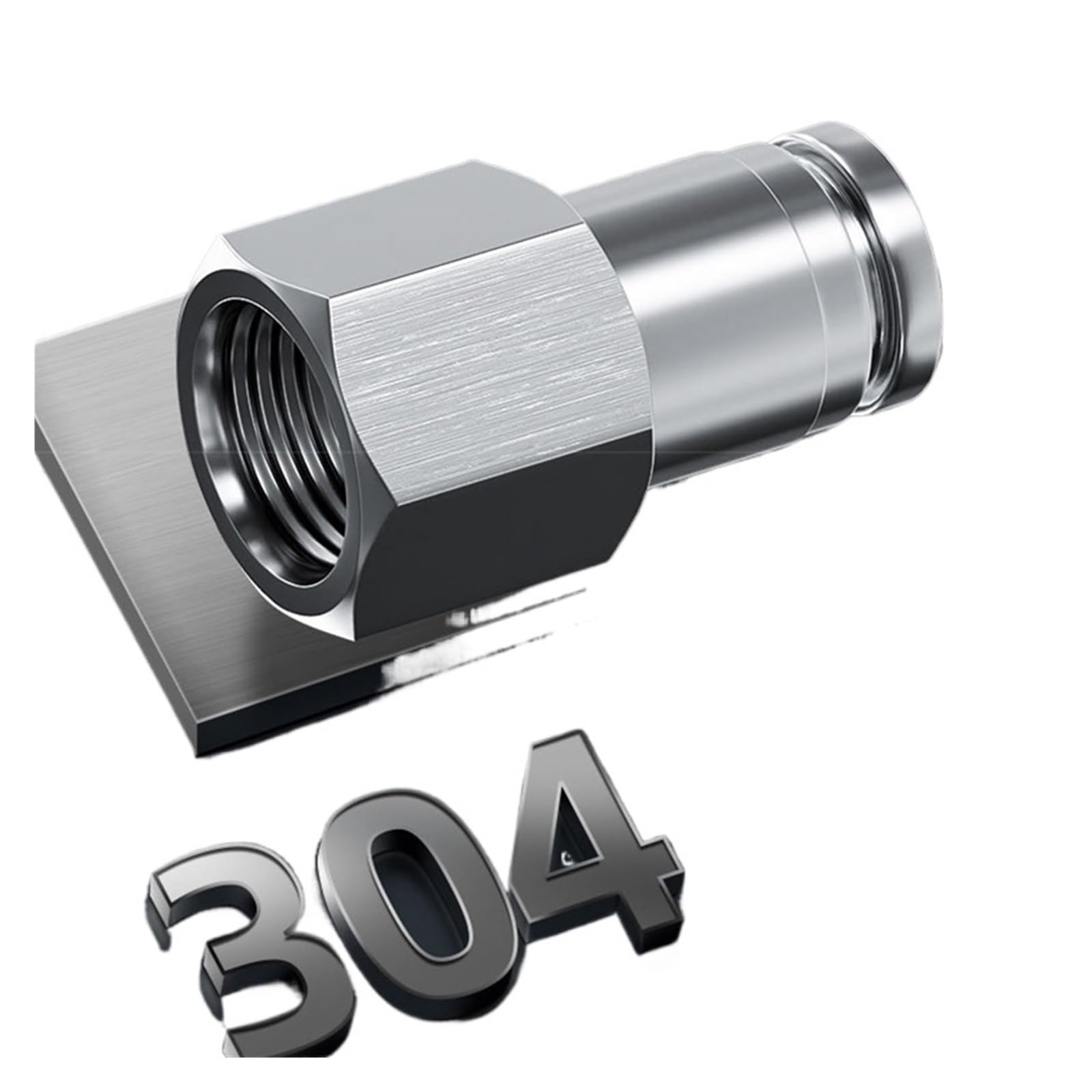 Pneumatischer Luftanschluss 5Pcs 304 Edelstahl Pneumatische Schlauch Fitting PC PB PCF PL PMF SL PLF PH Luft Schlauch Anschluss 1/8 1/4 3/8 1/2(6-01 (6mm-1l8),PB)