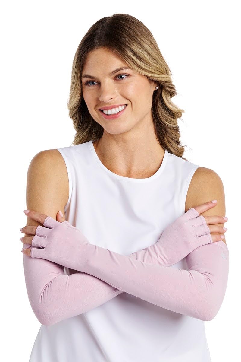 Coolibar Long Fingerless UV Sun Gloves Perpetua