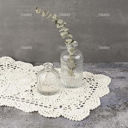 Auear MC14364_GROUP1 2 Pcs Crochet Cotton Lace Placemats Doilies Rectangle Doily Beige Handmade Doilies thumb #2