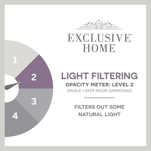 Miniatura 9 de Exclusive Home Loha - Persiana con bolsillo para cortinero, filtro de luz, 54 x 63 pulgadas, color rojo radiante