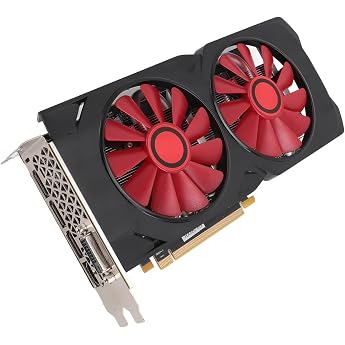LICAEVEY Game Graphics Card RX580 8GB GDDR5 256bit Quiet Dual Cooling Fan PCIe Gaming Graphics Card for Gaming PC and Streaming