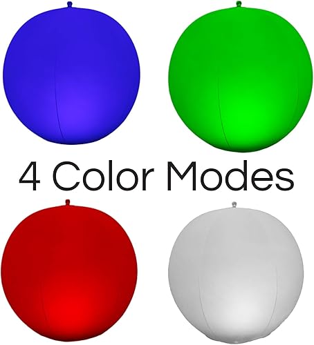 Miniatura 4 de POP Diseño de 2 luces flotantes de piscina de 12 pulgadas, 4 ajustes de color, bolas LED solares, inflables, impermeables, flotables, colgantes de