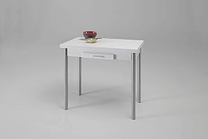 kit Closet 7010270408 - mesa cocina tipo libro, blanco, 76 x 40/80 x 90