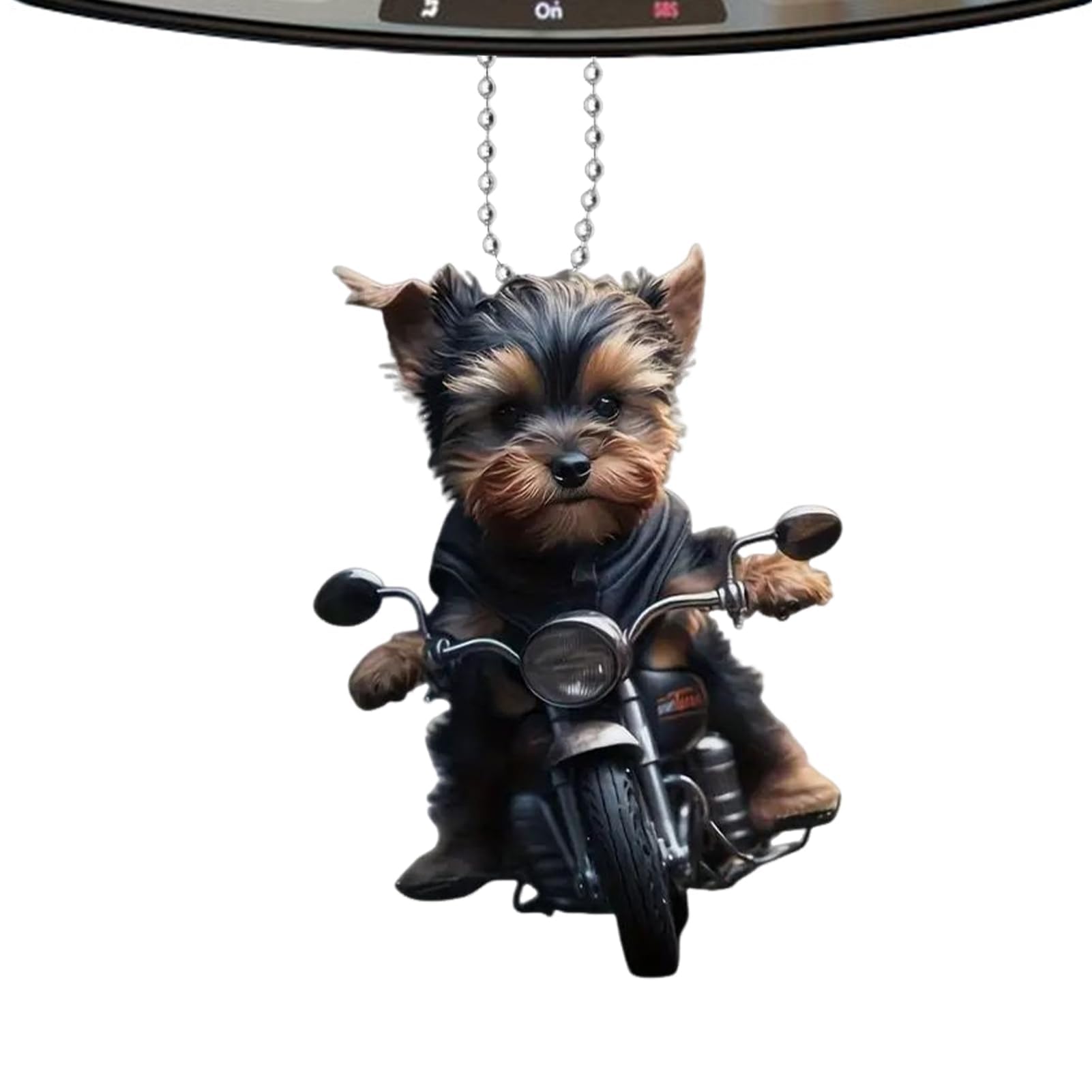 Muiltvoe Dog Car Ornament, 8x8cm Acrylic Hangable Car Interior Pendant, 2D Cartoon Backpack Charm, Cute Truck Decoration for Vehicles Home Office Gift