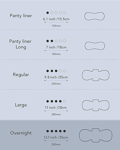 Miniatura 3 de OCBON Almohadillas sanitarias ultrafinas durante la noche - Funda de algodón tejano 100% orgánico con alas (13.8 in, 40 unidades)