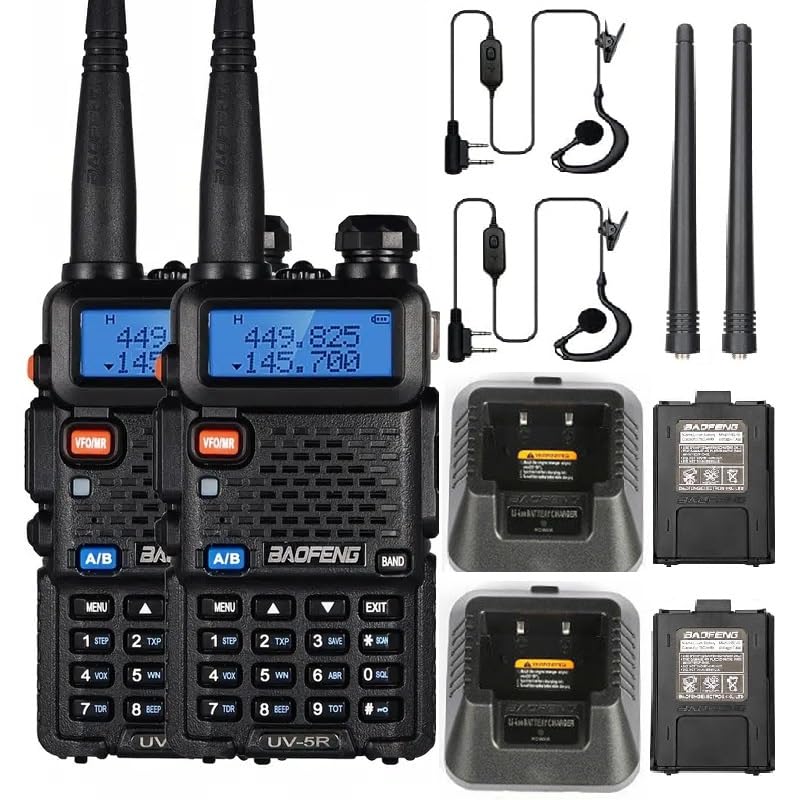Baofeng UV-5R Ham Radio Long Range UV5R Handheld Dual Band Rechar...