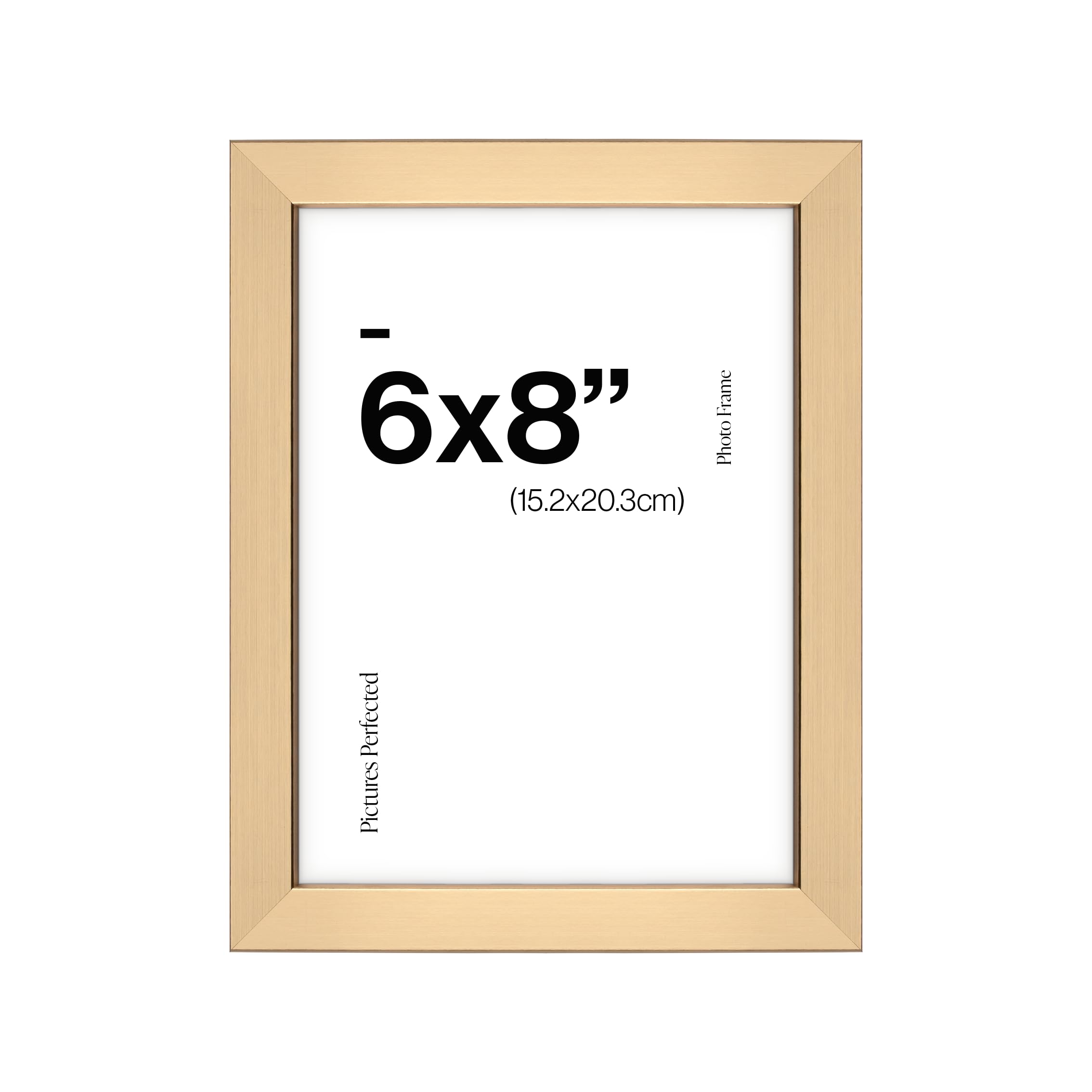 Contemporary Gold 8x6 Wooden Photo Frame for 8x6 Photos or Pictures