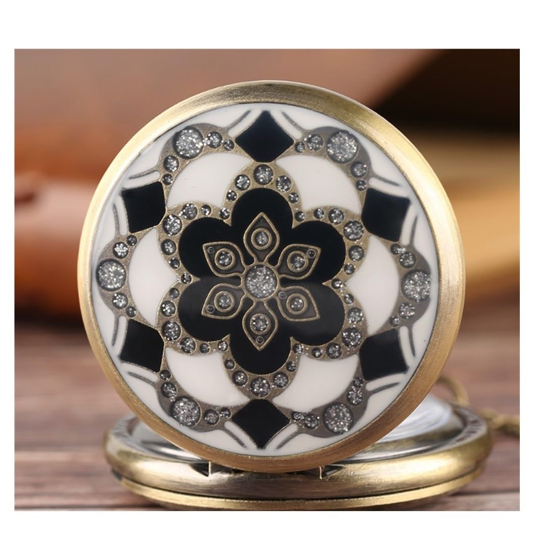 Montre De Poche Vintage Argentée - Mouvement Quartz - Cadran Blanc Avec Chiffres Romains - Chaîne Incluse - Cadeau Idéal Pour Homme Et Femme
