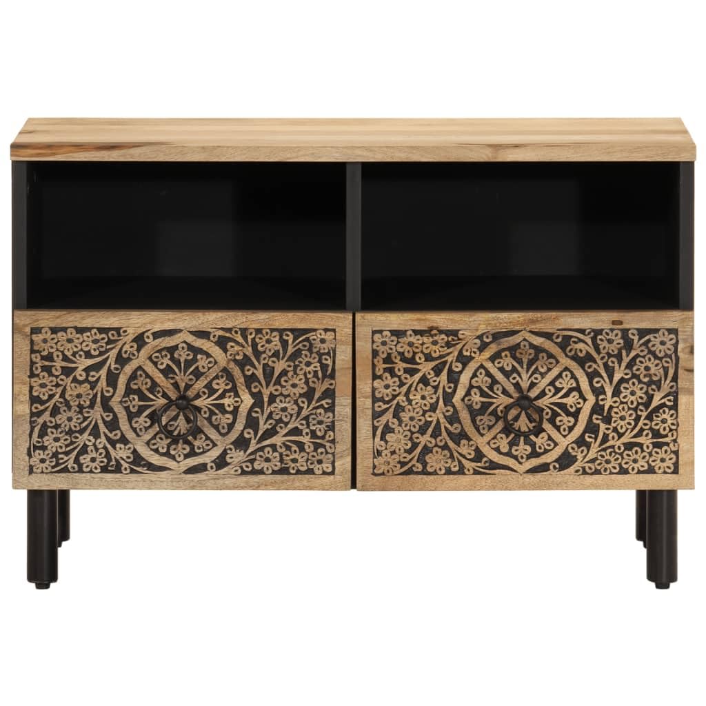 Lite drewno mango solidna szafka pod TV brąz 70x33x46 cm