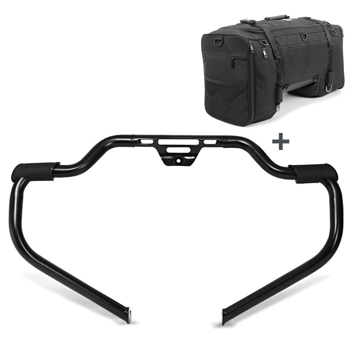 Set STS3 Defensas + Bolsa Trasera SQ1 Compatible con Moto Custom 18-25