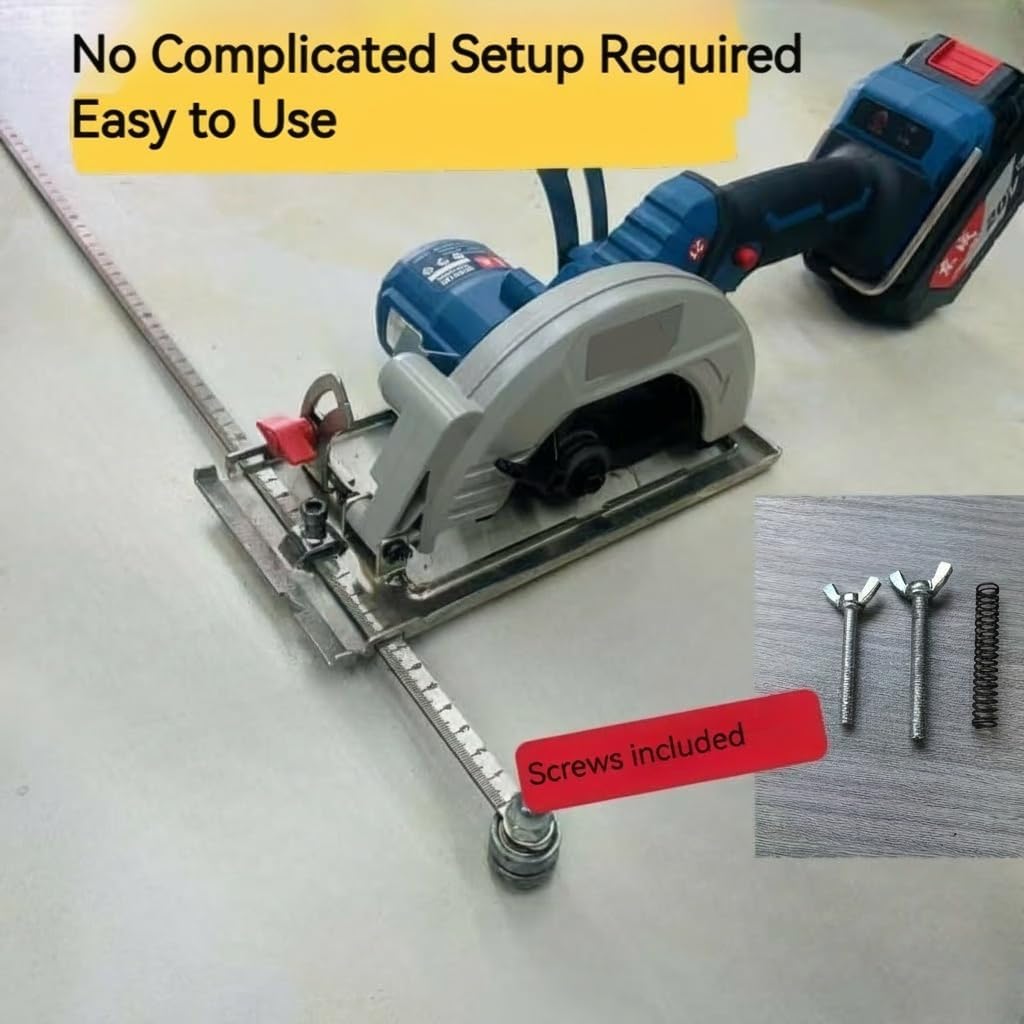 Positioning Calipers for Precise Measurements & Easy Wood Cutting, Stainless Steel Precision Circular Saw Guide Rail Woodworking Cutting Tools, Adjustable Caliper Guide DIY (Four Axis)