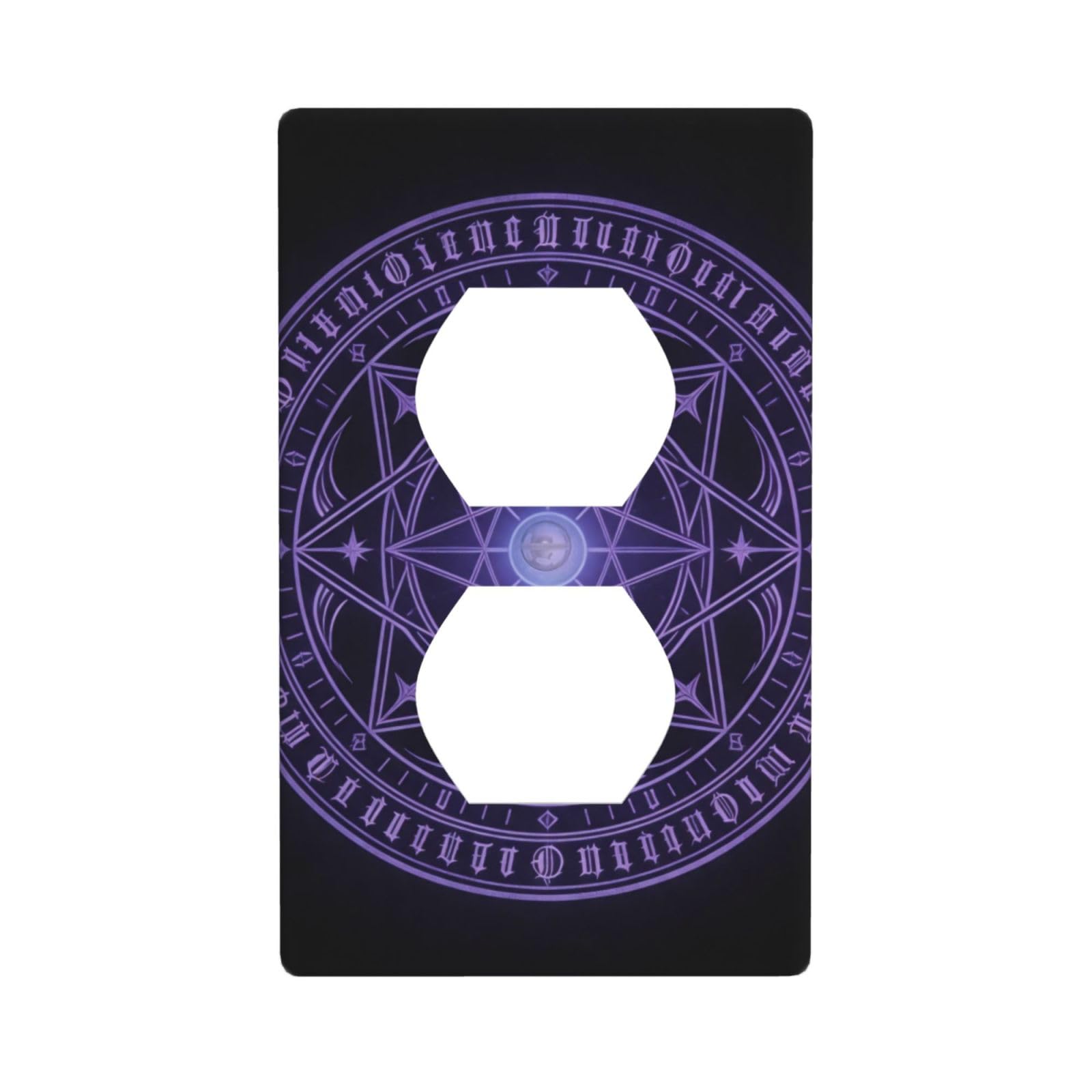 Cntdbu White Magic Circle Unbreakable Polycarbonate Switch Plate-1 Gang Screwless Wall Plate For Home Office