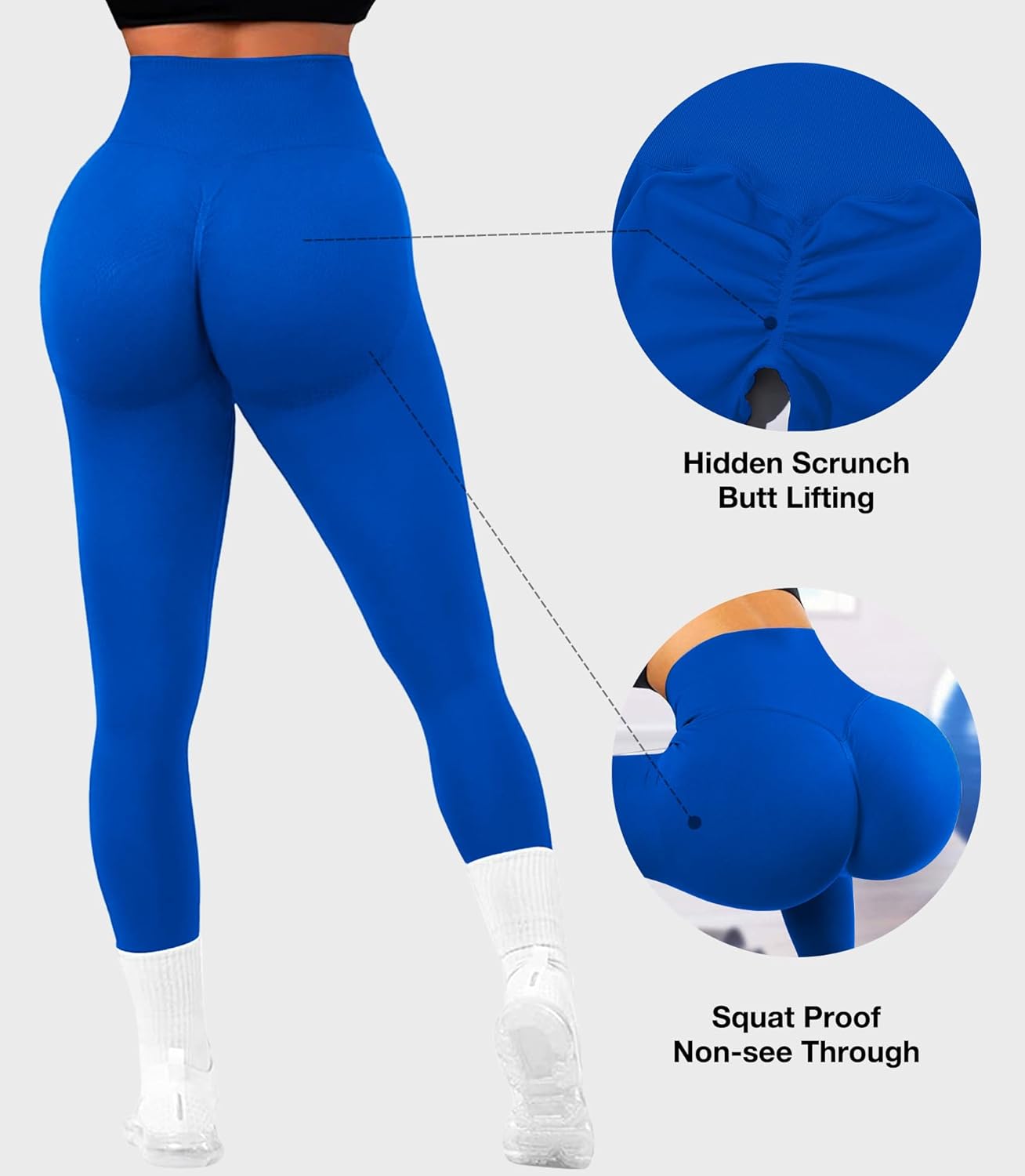 JGS1996 Hidden Scrunch Butt Lifting Leggings for Women Tummy Control High Waisted Workout Gym Seamless Impact Yoga Pants - Image 3