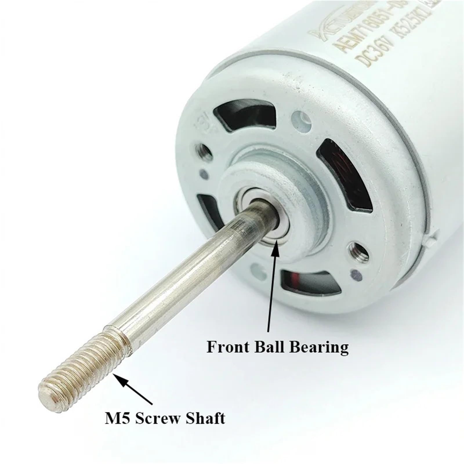 Motor 775 DC 12V 18V 24V 36V, Eje de Tornillo de Alta Potencia, rodamiento de Bolas Frontal, Motor de torsión Grande de Velocidad Media y Alta, Herramienta de Taladro DIY