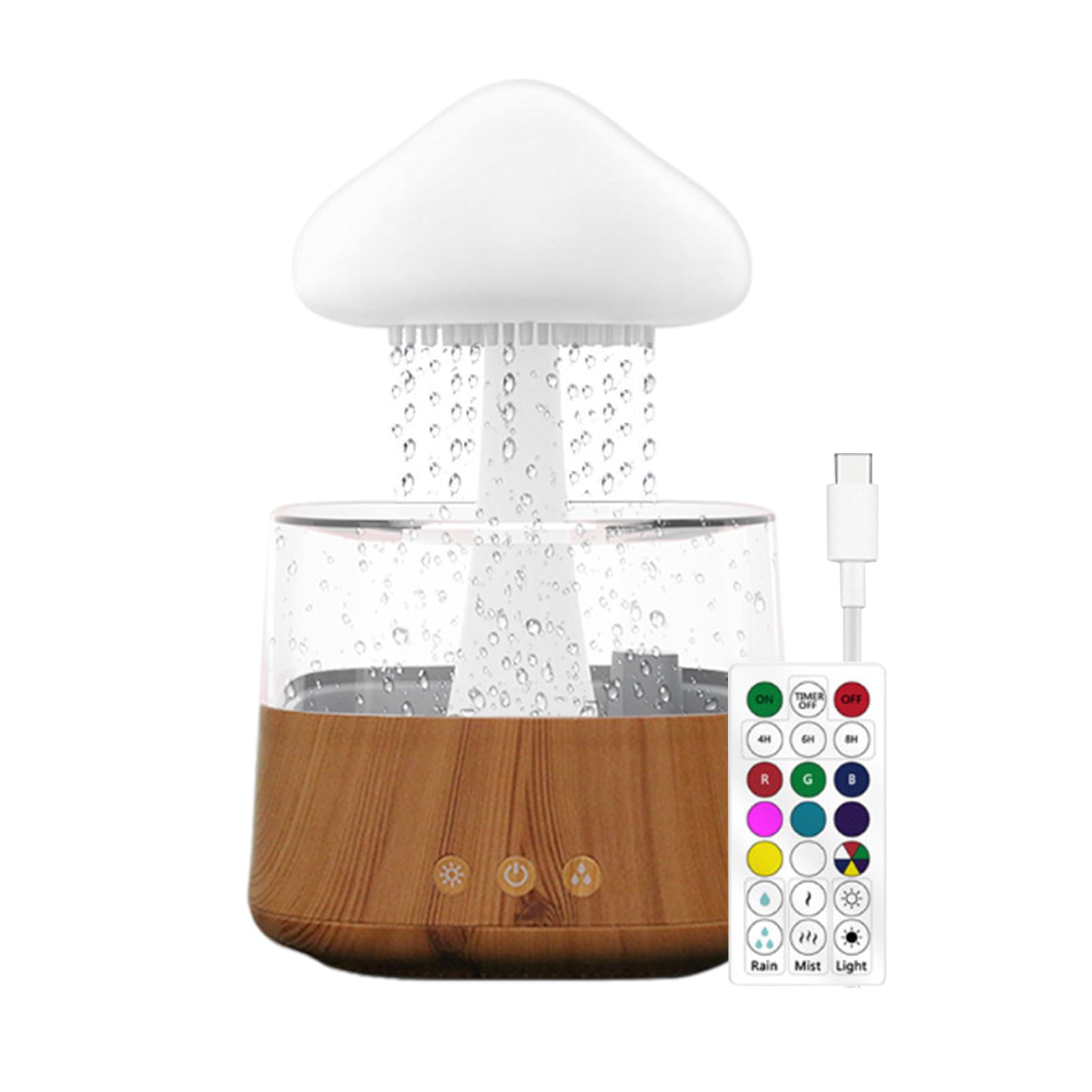 Humidificateur de pluie de champignons pour s'endormir calmement le soir