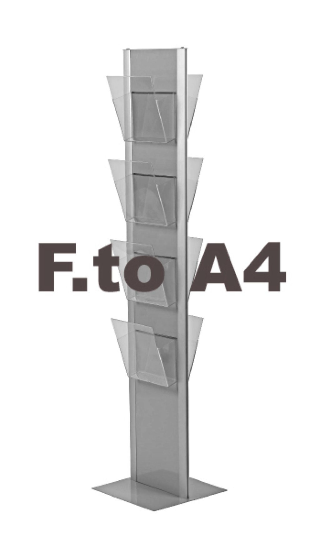 PORTA DEPLIANT FORMATO FOGLIO A4 DA PAVIMENTO ESPOSITORE A 8 TASCHE META002