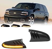 Vista 8 de para Buick Rainier 2004-2007, Chevrolet Trailblazer GMC Envoy 2002-2009 y Oldsmobile Bravada 2002-2004 Lente Ahumado Conjunto de Carcasa de Luces