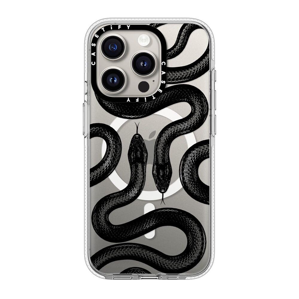 Coque antichoc iPhone 15 Pro CASETiFY transparente serpent compatible MagSafe - 6
