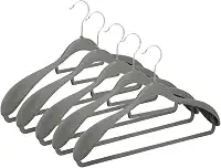 Kit 10 Cabide de Veludo Adulto com Ombreira Fixa – Ideal para Camisa, Terno, Blazer, Vestido, Saia | Reforçado, Antiaderente e Elegante