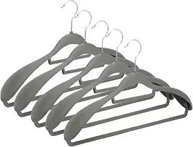 Kit 10 Cabide de Veludo Adulto com Ombreira Fixa – Ideal para Camisa, Terno, Blazer, Vestido, Saia | Reforçado, Antiaderente e Elegante