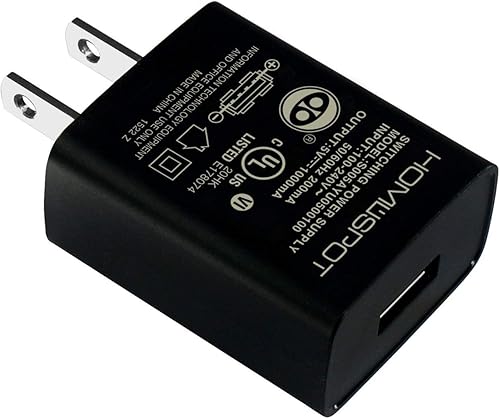 Cargador de pared USB certificado UL Fuente de alimentación 5v1A (1000mA) Adaptador de corriente de viaje portátil universal Bloque de enchufe de