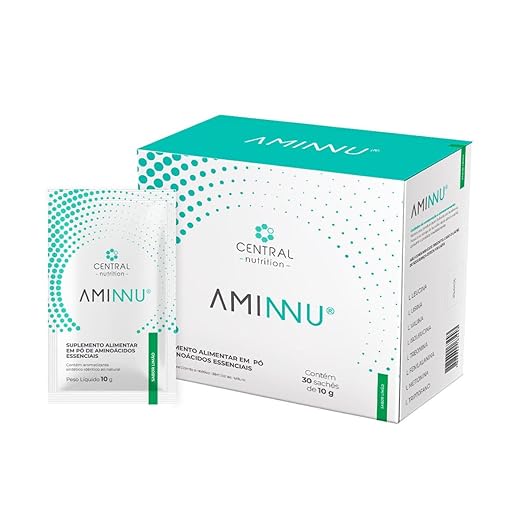 Aminnu Eaas 10g, 30 Sachês, Essencial Aminoácidos, Sabor Limão
