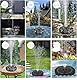 Kasanni Solar Springbrunnen für Außen 3W Solarbrunnen für Draussen Solar Springbrunnen für Teich Schweben Springbrunnen Solar mit Licht mit 6 DüSen Geeignet füR GäRten, VogelbäDer, Teiche