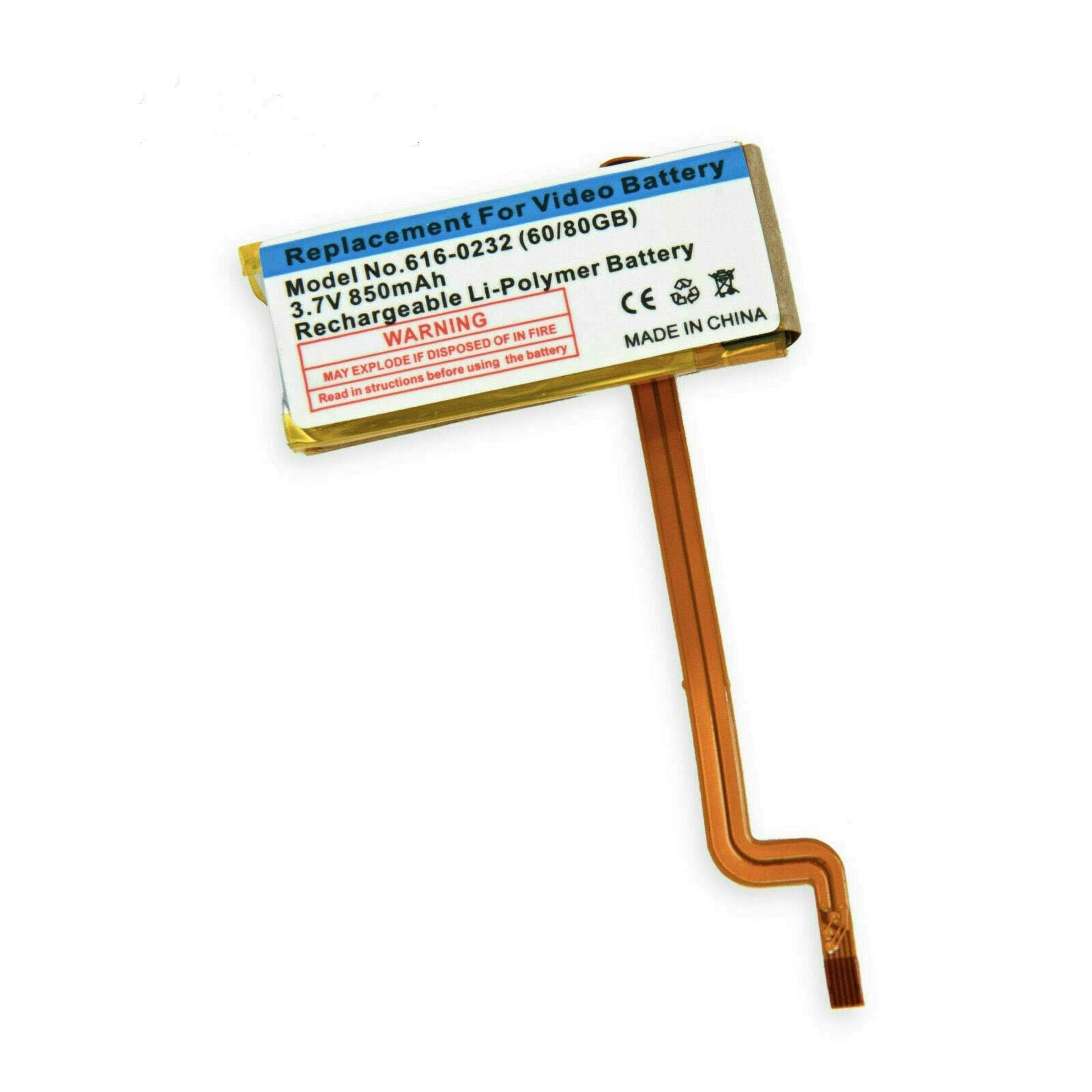 Ipod classic 7世代　160G 新品バッテリー Replacement Battery for Classic 5th 6th 7th Gen 160GB A1136 616