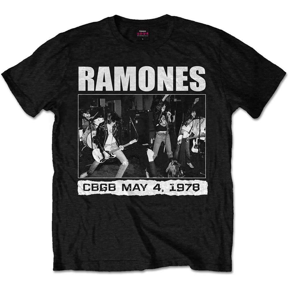 Rock Off Officially Licensed Products Men's Black Ramones Cbgb 1978 Official Tee T-Shirt Unisex (Xx-Large)