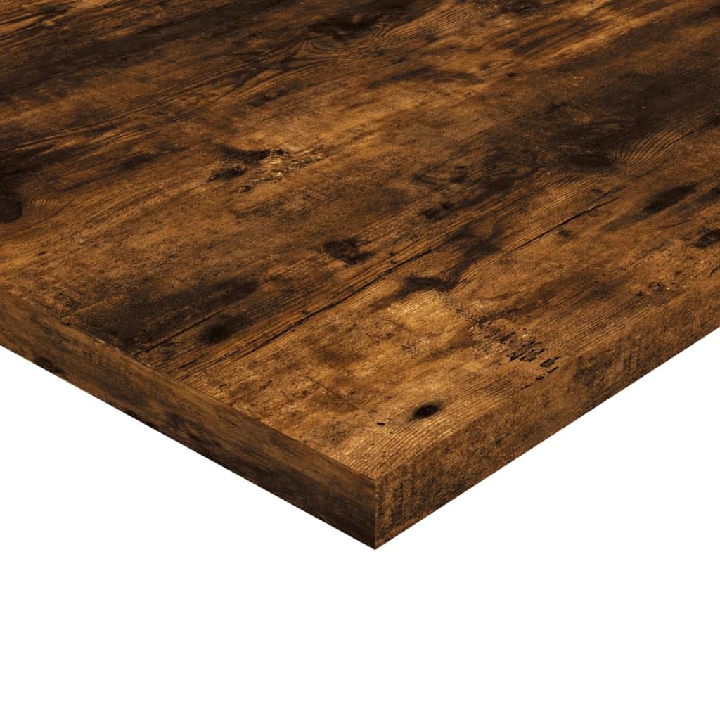 Regał ścienny, 4 sztuki, dąb wędzony, materiał drewnopochodny, 40 x 30 x 1,5 cm, regał wiszący, regał ścienny, regał na książki, do salonu, biura, kuchni, sypialni, ścianka działowa